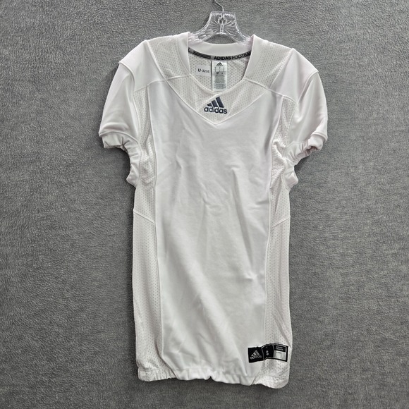 Adidas Men Activewear Top Small White Small Football Jersey Techfit Hype Mesh - Picture 1 of 11